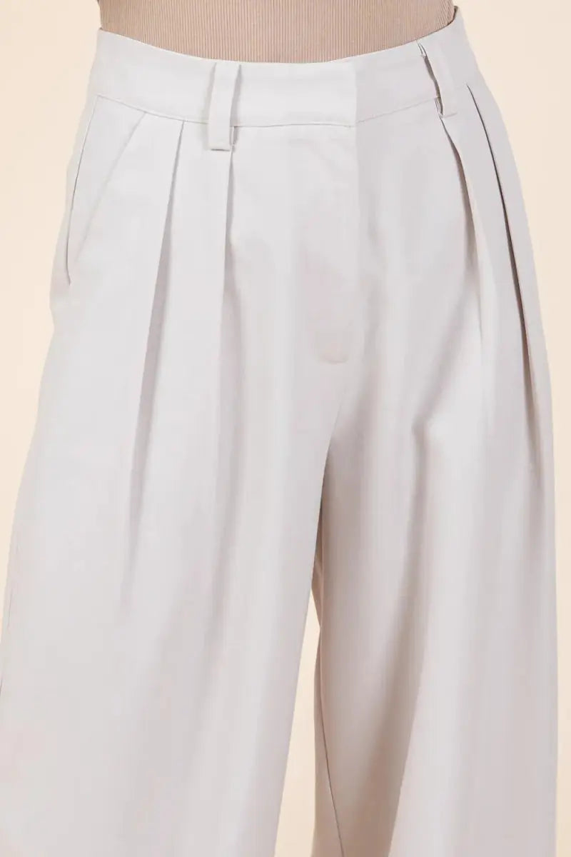 Mittoshop Pintuck Detail High Rise Pants for Women - Love Salve